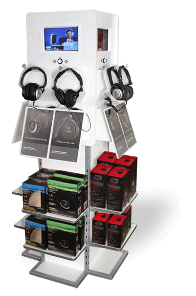 Brookstone Floor Display headset display